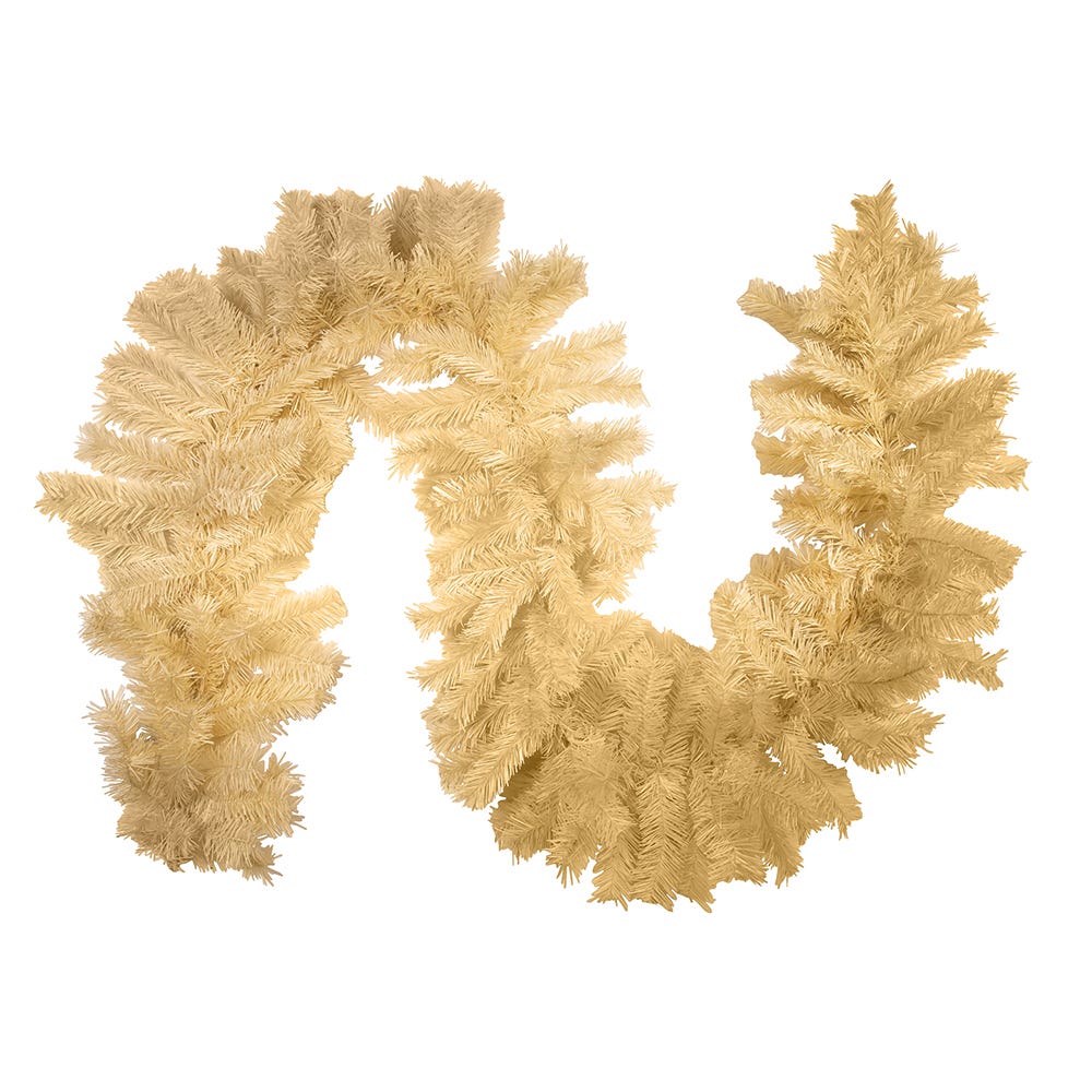 Kurt Adler 9-Foot Unlit Cream Garland